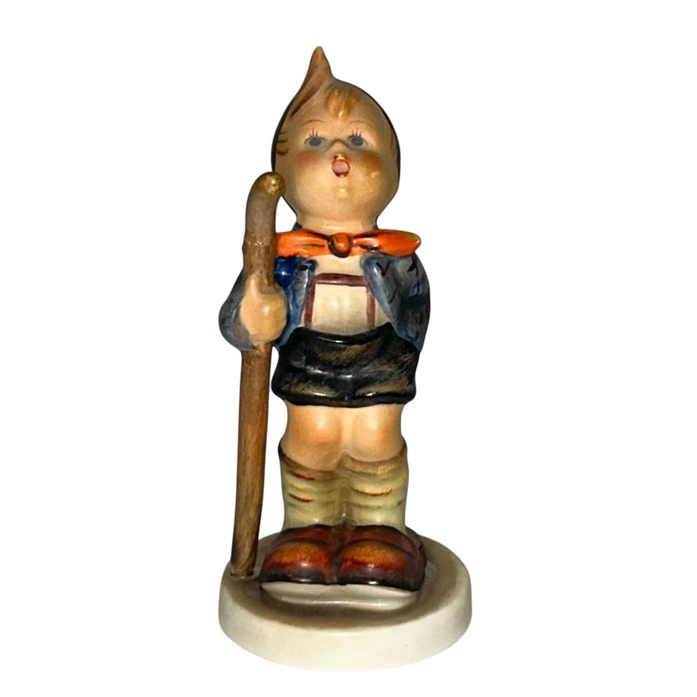 M.J.HUMMEL Little Hiker Young boy holding a hiking pole Collectible Figurine